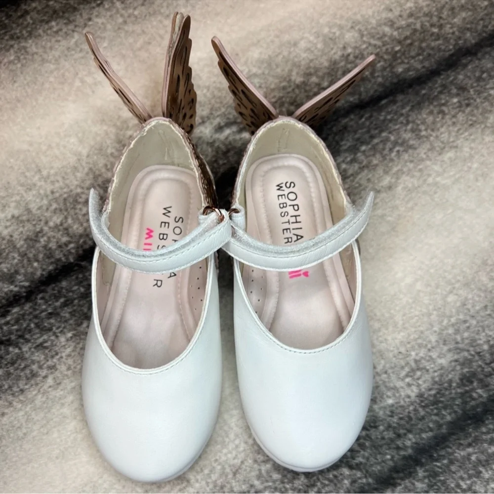 Sophia Webster Evangeline Butterfly Leather Flats Toddler Kids - Picture 2 of 10